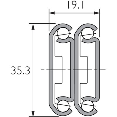 Mechanizmy blokady w pozycji otwartej i rozłączania prowadnicy do obudowy elektronicznej DZ0305