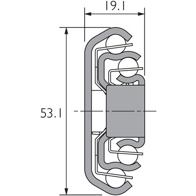 Prowadnica do zastosowań przy znacznych obciążeniach do szerokich szuflad DZ3657-2