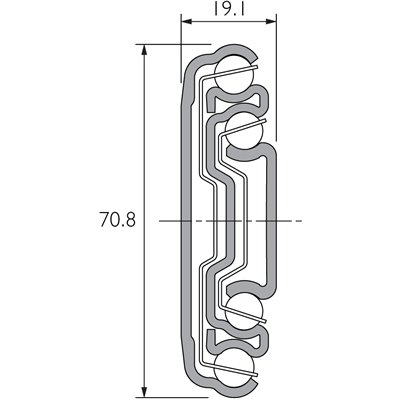 Prowadnica do zastosowań przy znacznych obciążeniach z mechanizmem szybkiego rozłączania od przodu DZ7957-2